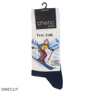 بسته بندی اورجینال جوراب ساقدار طرح اسکی تن تن برند chetic socks